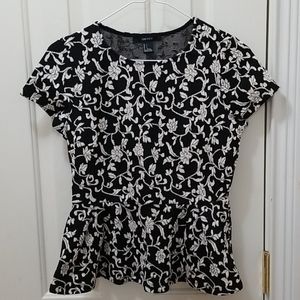 3/$6 Forever 21 black and white shirt sz S